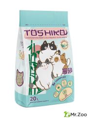 Toshiko Зеленый чай комкующийся наполнитель древесный  1,9 кг