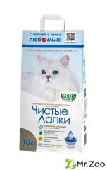 Комкующийся наполнитель Чистые Лапки для кошачьих туалетов