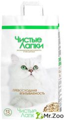 Древесный наполнитель Чистые Лапки для кошачьих туалетов