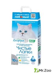 Комкующийся наполнитель Чистые Лапки Комфорт для кошачьих туалетов с бетонитовой глиной