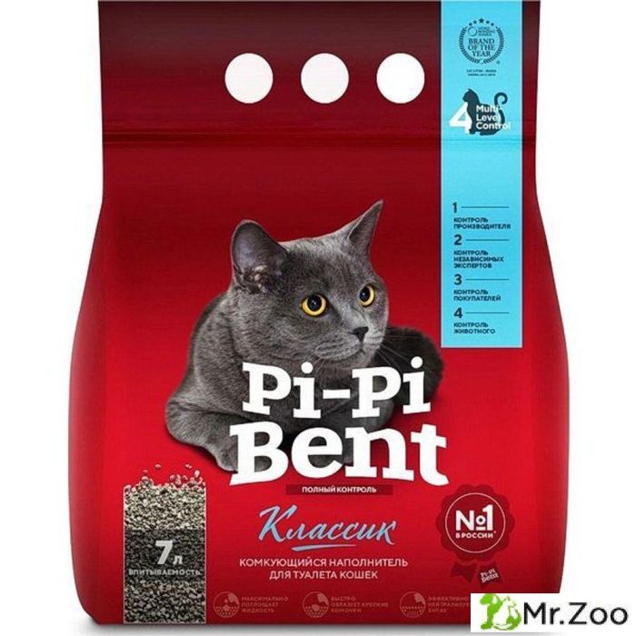 Комкующийся наполнитель Pi-Pi Bent Classic для кошачьего туалета из природного бетонита