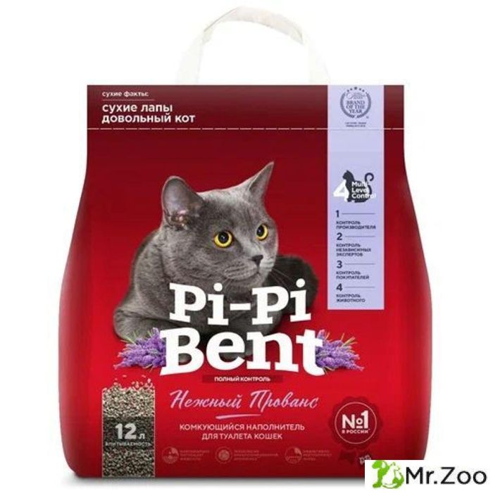 Комкующийся наполнитель Pi-Pi Bent для кошачьих туалетов Нежный Прованс