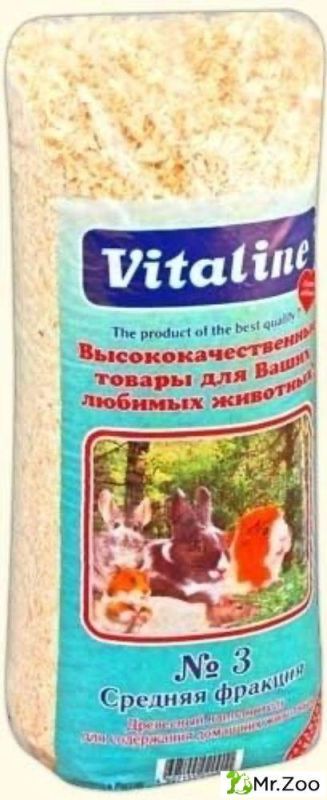 Древесный наполнитель Vitaline Средняя фракция 3 опилки