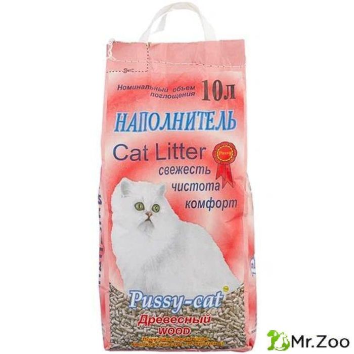 Древесный наполнитель Pussy-Cat для кошачьих туалетов