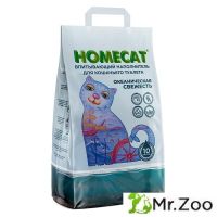 Впитывающий наполнитель HOMECAT Океаническая свежесть для кошачьих туалетов