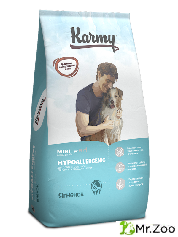 Сухой корм Karmy Hypoallergenic Mini для собак мелких пород Ягненок