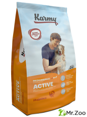 Сухой корм Karmy Active Medium&Maxi для собак средних и крупных пород, подверженных повышенным физическим нагрузкам  Индейка 2кг