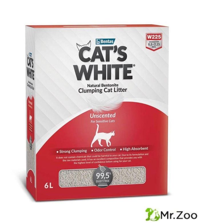 Cats White BOX Natural комкующийся наполнитель натуральный без ароматизатора