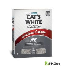 Cats White BOX Activated Carbon комкующийся наполнитель с активированным углем