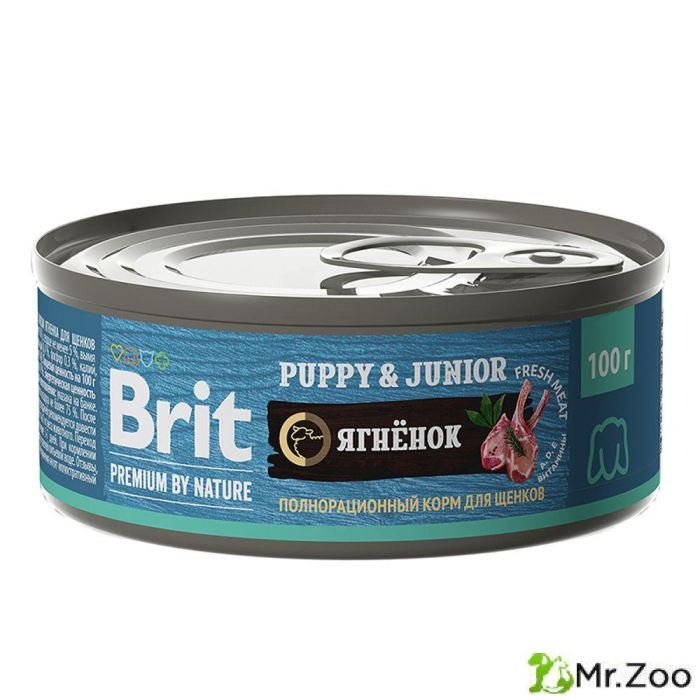 Консервы Brit Premium By Nature с ягненком для щенков всех пород
