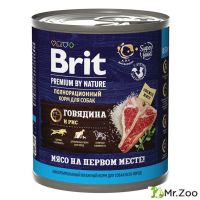 Консервы Brit Premium By Nature с говядиной и рисом для взрослых собак всех пород
