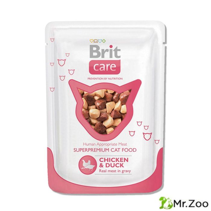 Пауч Brit Care cat Chicken & Duck курица и утка для кошек