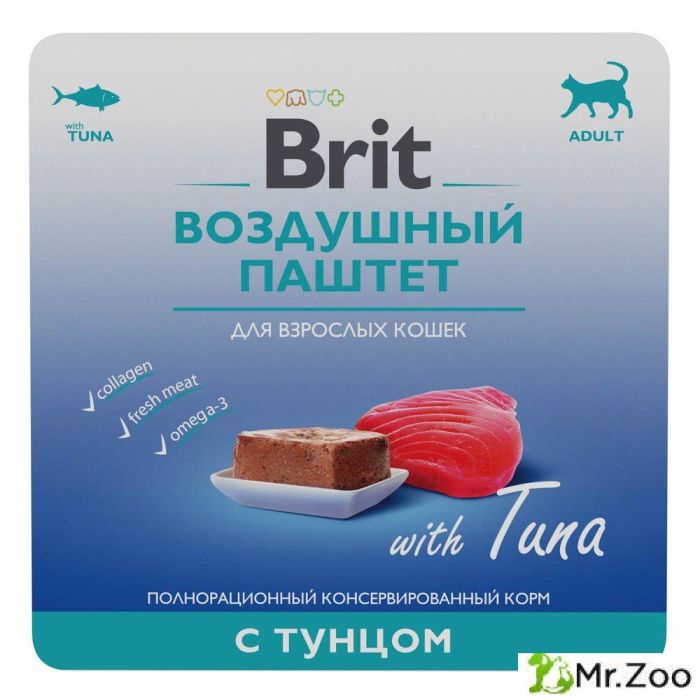 Brit Premium Воздушный паштет с тунцом для взрослых кошек