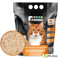 Наполнитель Gamma для кошачьих туалетов впитывающий кукурузный 