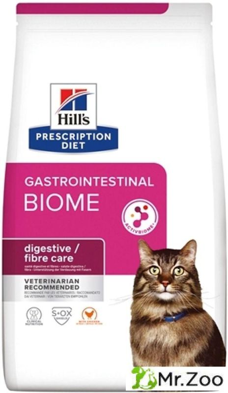 Сухой корм Hill's Prescription Diet Gastrointestinal Biome для кошек при расстройствах пищеварения и микробиомы кишечника