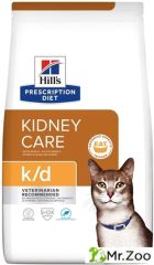 Сухой диетический корм Hill's Prescription Diet k/d Kidney Care для кошек лечение заболеваний почек с тунцом