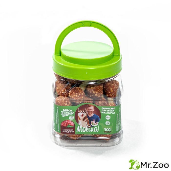 Molina Лакомство для собак Гантельки с говядиной 400 г 20±1 шт