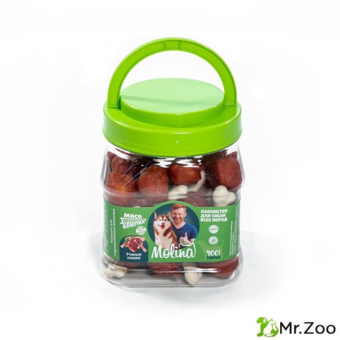 Molina Лакомство для собак Утиные ножки 400 г 26±1шт