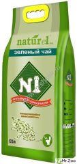 Комкующийся наполнитель №1 Naturel Зеленый чай для кошачьих туалетов