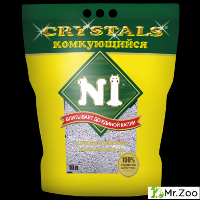 Комкующийся наполнитель №1 CRYSTALS для кошачьих туалетов