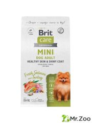 Сухой корм BRIT CARE Mini Adult Healthy Skin&Shiny Coat лосось индейка 1,5кг