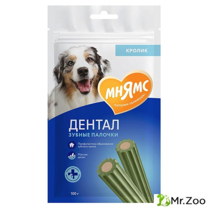 Лакомство Мнямс DENTAL для собак Зубные палочки с хлорофиллом