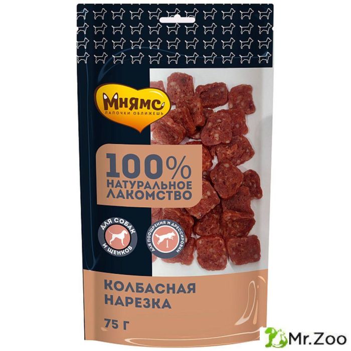Лакомство Мнямс для собак Колбасная нарезка 75г
