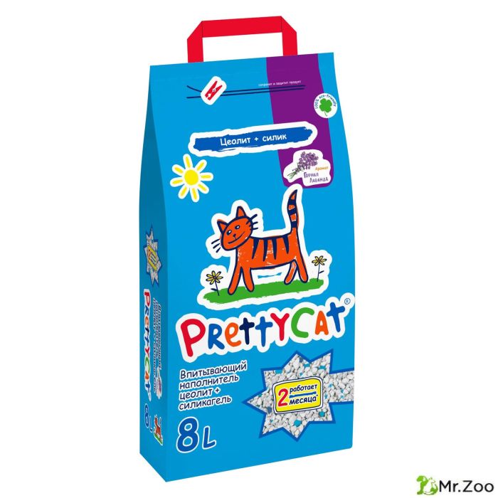 Наполнитель PrettyCat впитывающий глиняный Naturel с ароматом лаванды 4 кг (8 л)