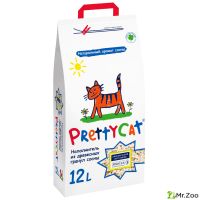 Наполнитель PrettyCat впитывающий древесный Wood Granules 4 кг (12 л)
