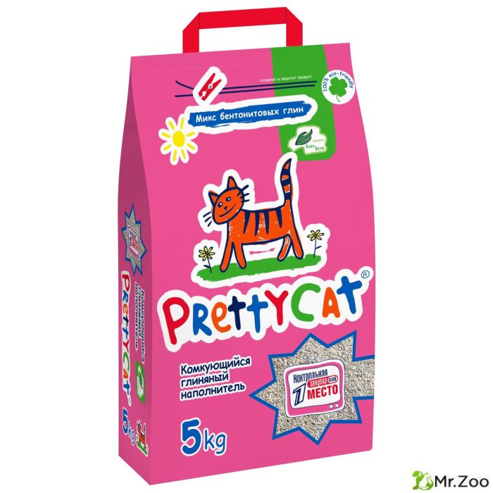 Наполнитель PrettyCat комкующийся бентонитовый Euro Mix с ароматом алоэ