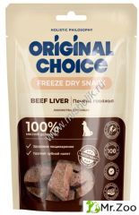 ORIGINAL CHOICE лакомство для собак печень говяжья 55г