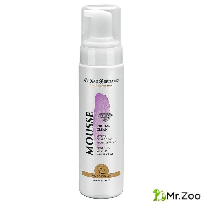 Мусс Iv San Bernard Traditional Line Cristal Clean для кошек и собак для устранения желтизны шерсти