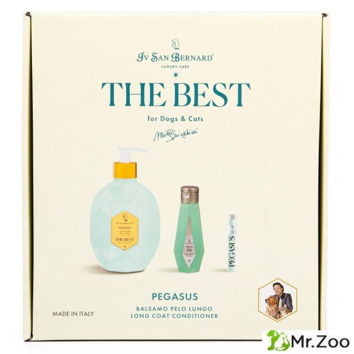 ISB The Best line Набор Pegasus кондиционер для длинной шерсти 500 мл шампунь 120 мл + парфюм 2 мл в подарок