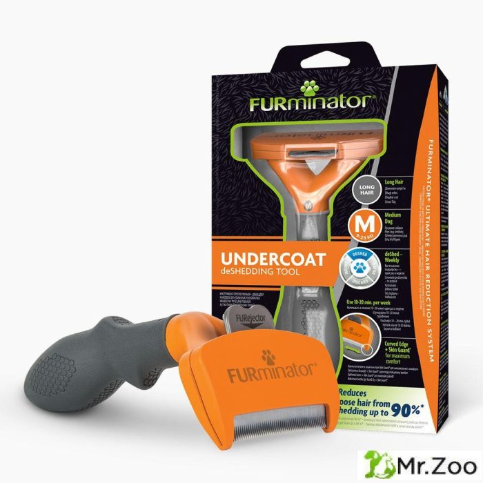 Дешеддер FURminator M62 мм для средних собак с длинной шерстью оранжевый