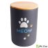 Бокс Mr.Kranch керамический для хранения корма для кошек MEOW 1900 мл черный Бокс Mr.Kranch керамический для хранения корма для кошек MEOW 1900 мл черный