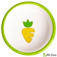 Миска Mr.Kranch керамическая для грызунов Зеленая с морковью