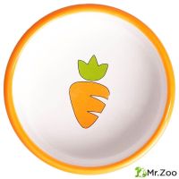 Миска Mr.Kranch керамическая для грызунов Оранжевая с морковью