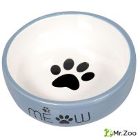 Миска Mr.Kranch керамическая для кошек MEOW 380 мл синяя