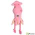 Игрушка Mr.Kranch для собак Кальмар плюшевая с канатиками и пищалкой 26 см розовая