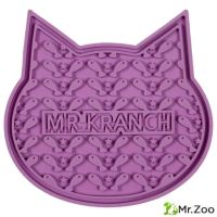 Лизательный коврик Mr.Kranch для медленного поедания силиконовый 12*12 см розовый на присосках