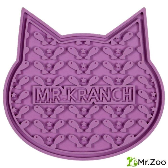 Лизательный коврик Mr.Kranch для медленного поедания силиконовый 12*12 см розовый на присосках