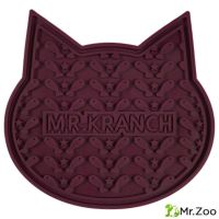 Лизательный коврик Mr.Kranch для медленного поедания силиконовый 12*12 см фиолетовый на присосках