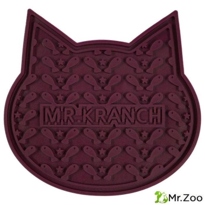 Лизательный коврик Mr.Kranch для медленного поедания силиконовый 12*12 см фиолетовый на присосках