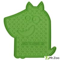 Лизательный коврик Mr.Kranch для медленного поедания силиконовый 20*20 см зеленый на присосках