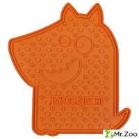 Лизательный коврик Mr.Kranch для медленного поедания силиконовый 20*20 см оранжевый на присосках