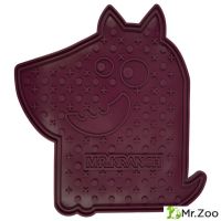 Лизательный коврик Mr.Kranch для медленного поедания силиконовый 20*20 см фиолетовый на присосках