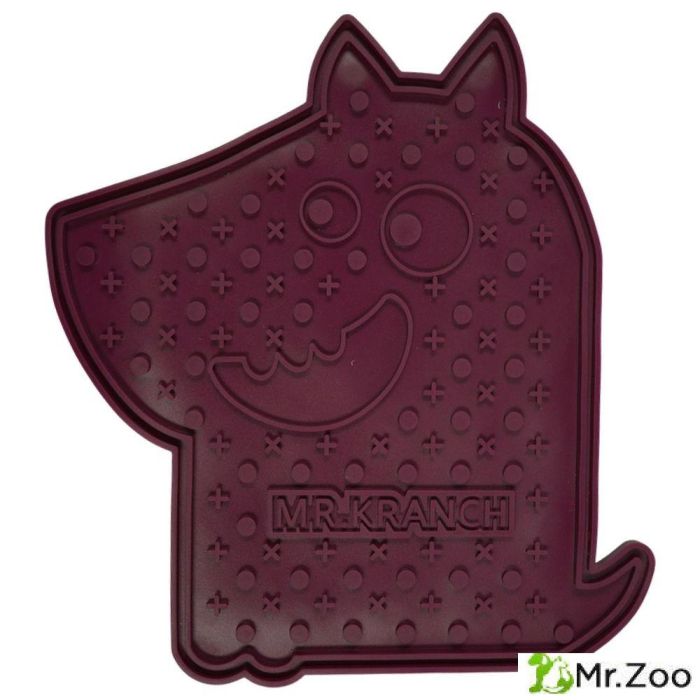 Лизательный коврик Mr.Kranch для медленного поедания силиконовый 20*20 см фиолетовый на присосках