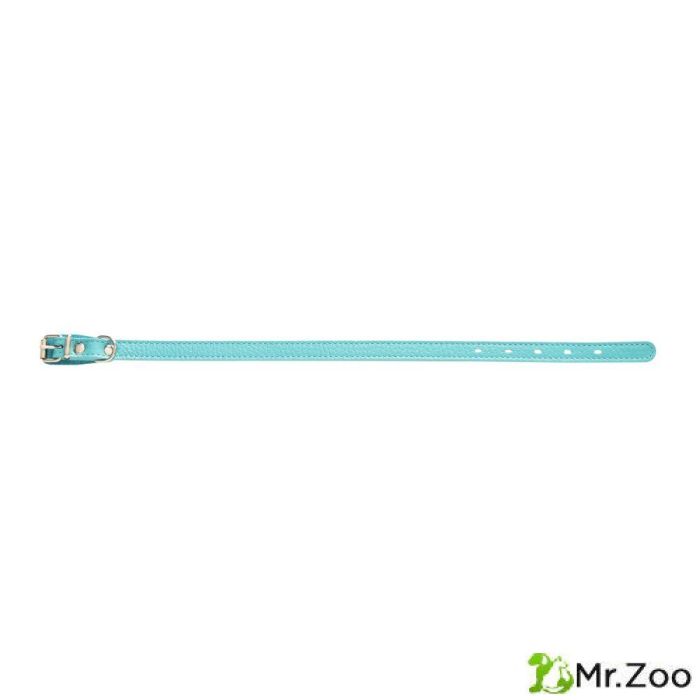 Ошейник Mr.Kranch для собак из натуральной кожи прямой 24-30см бирюзовый