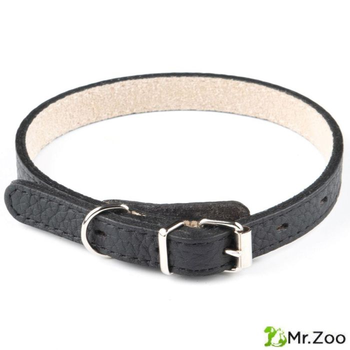 Ошейник Mr.Kranch для собак из натуральной кожи прямой 24-30см чёрный
