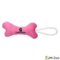 Игрушка Mr.Kranch для собак мелких и средних пород Косточка с канатом 31х9х4см нежно-розовая